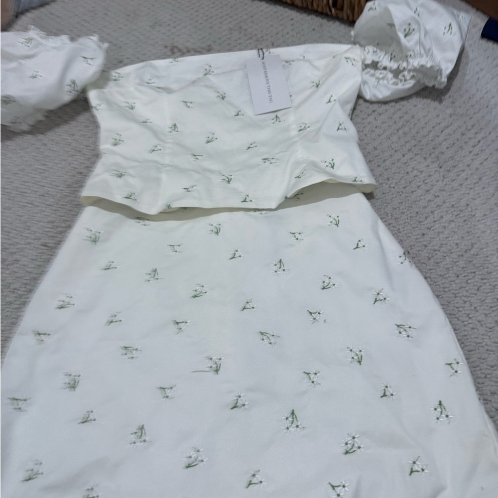 The Bar Cream Floral 2 piece dress